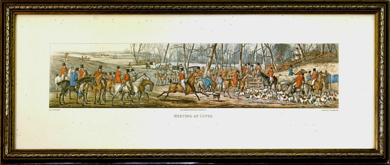 Aquatint After Henry Thomas Alken. Titled "Meeting At Cover"