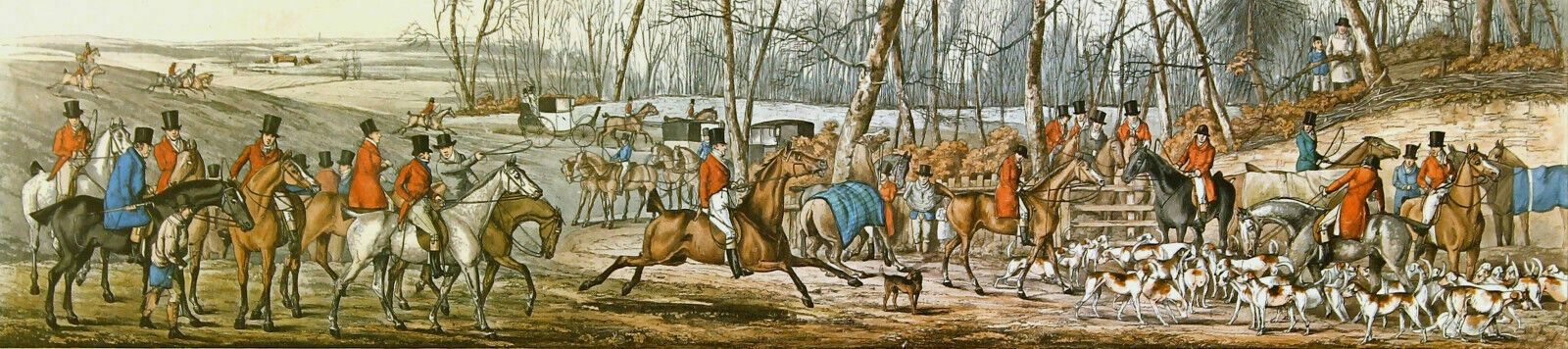 Aquatint After Henry Thomas Alken. Titled "Meeting At Cover" photo furniture