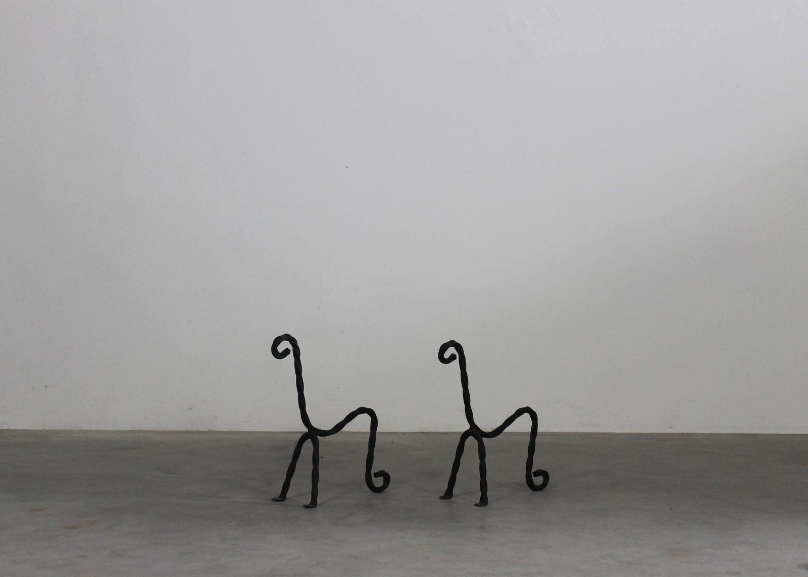 Riccado Dalisi Fireplace Tools Set In Lacquered Metal By Dimensione Fuoco, 1980s photo Home Fixtures