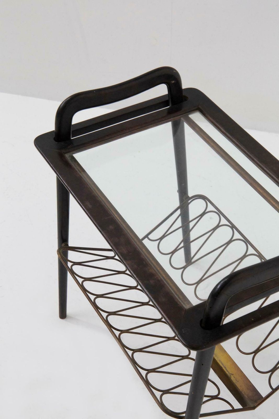 Small Table With Tray By Paolo Buffa In Wood And Brass Attr. photo Furniture
