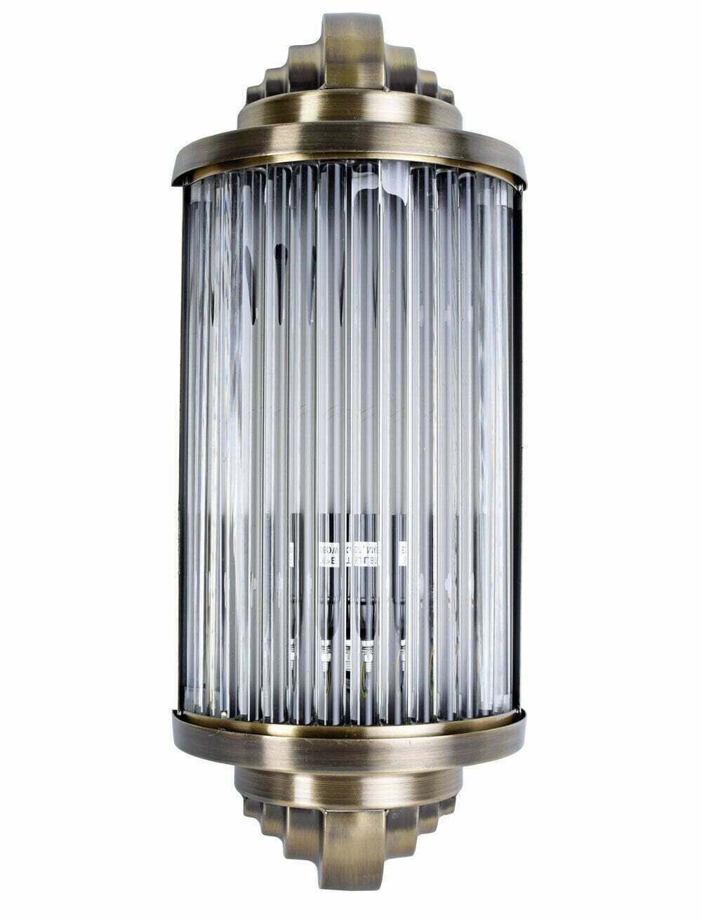 Vintage Wall Lamp With Classic Glass Rods, Petitot, Cinema Lamp, Mirror Lamp, Art Deco Sconce, Lamp For Stairwell