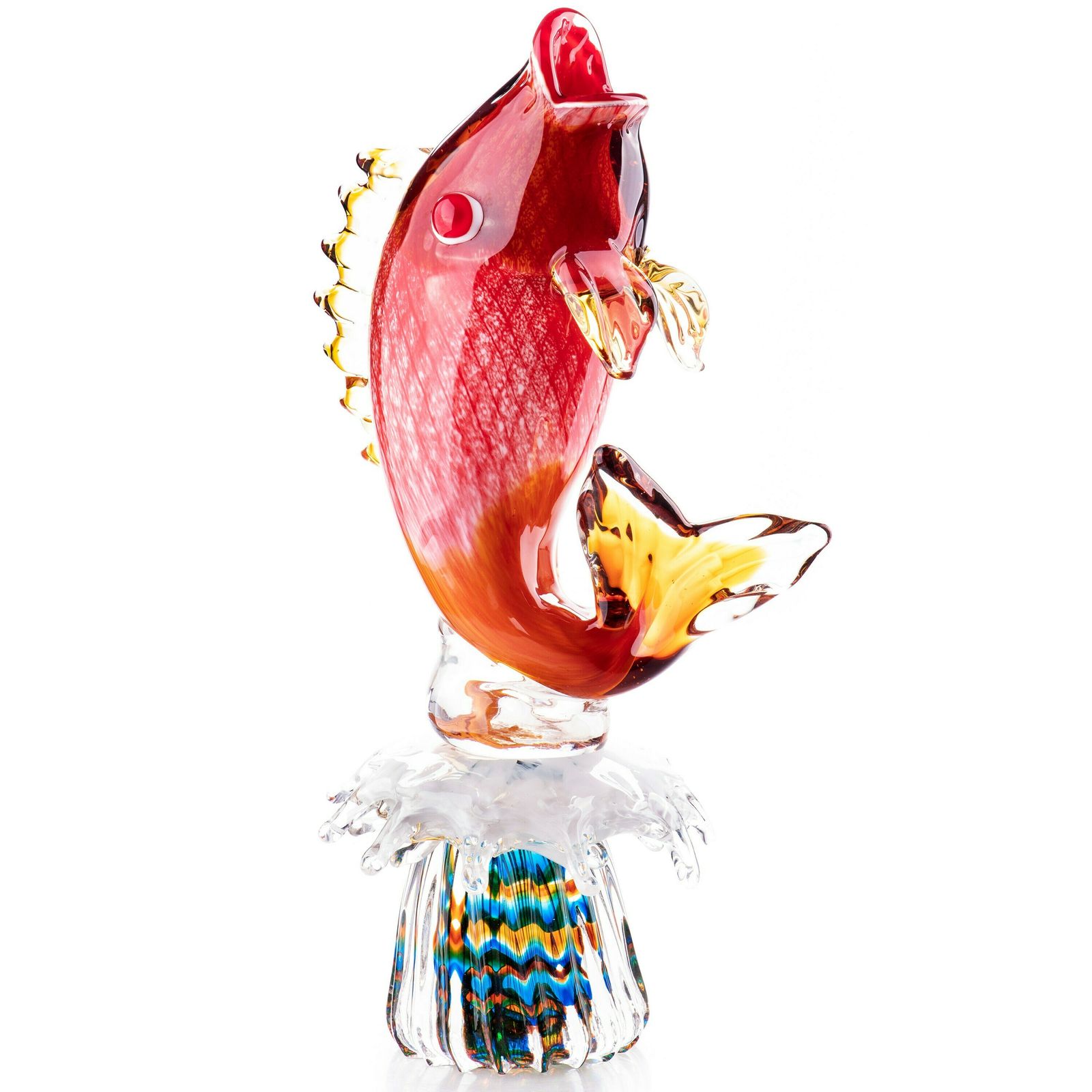 Exclusive Glass Fish Figurine In Murano Style Made By Hand In The Style Of Venetian Murano Glass photo furniture