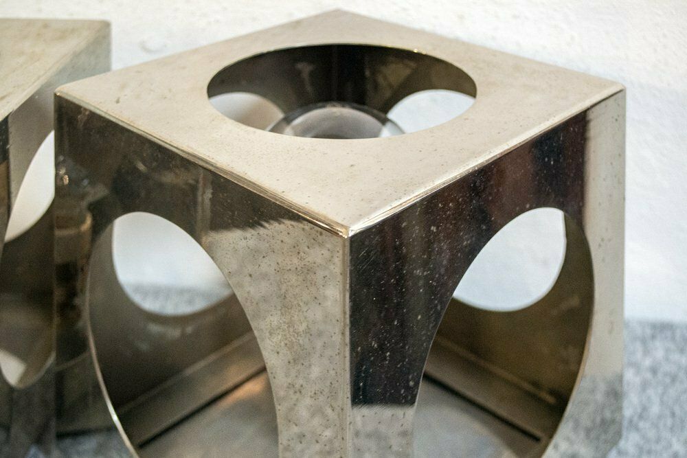Steel Wall And Table Lamp By Reggiani, Italy, 1970s photo 483.6
