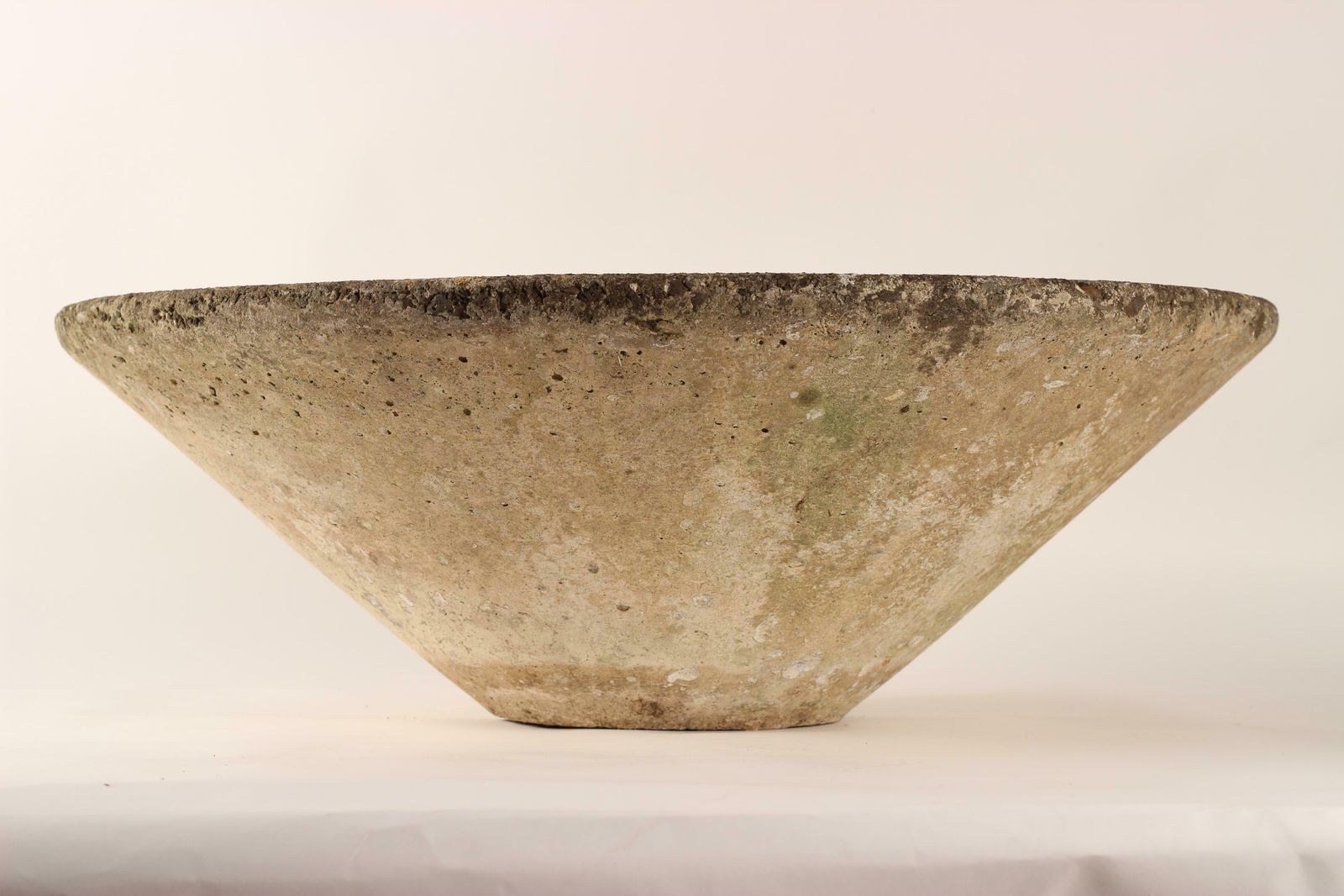 photo for sale Willy Guhl Inspired Concrete Planter In Cone Shape Made In England, 1960’s