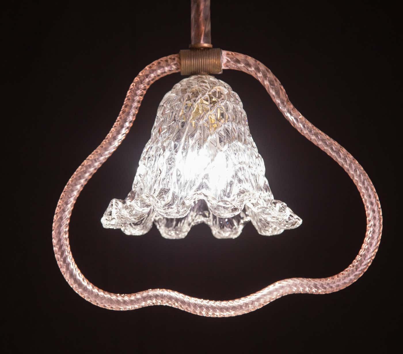Pink Heart, Barovier E Toso Chandelier, 1950 photo furniture
