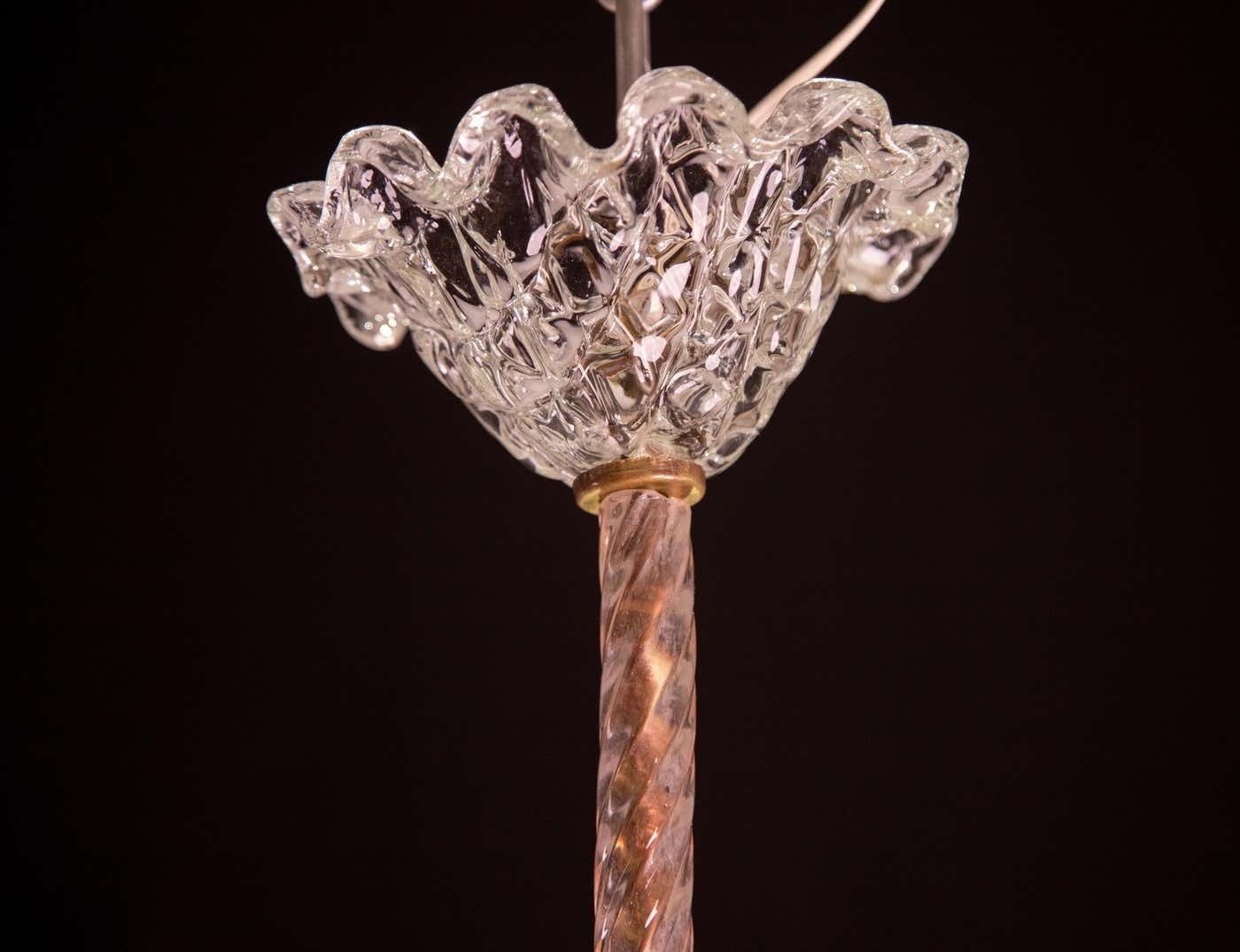 photo furniture Pink Heart, Barovier E Toso Chandelier, 1950
