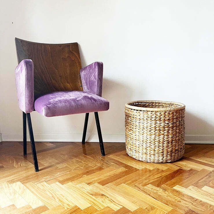 Malva Theater Velvet Armchair 1950s  Design