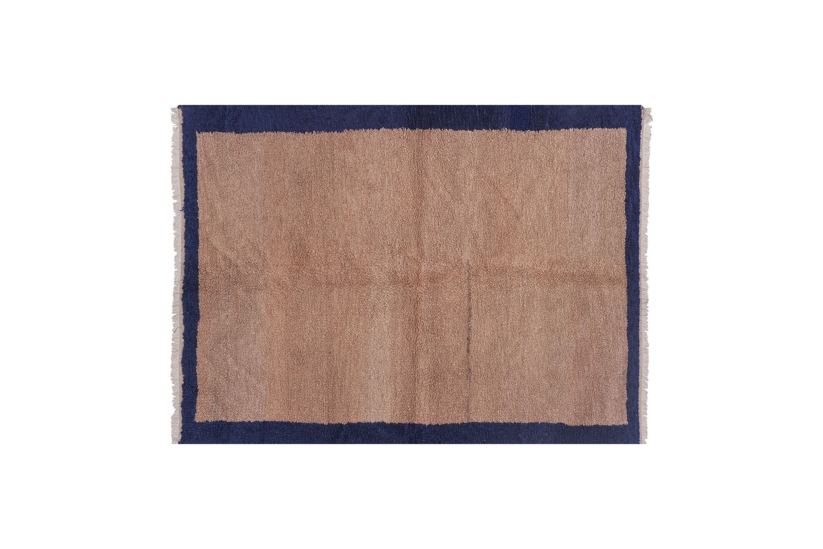 Vintage Checkered Tulu Rug   Soft Wool Pile 4'4'' X 5'11'' photo for sale