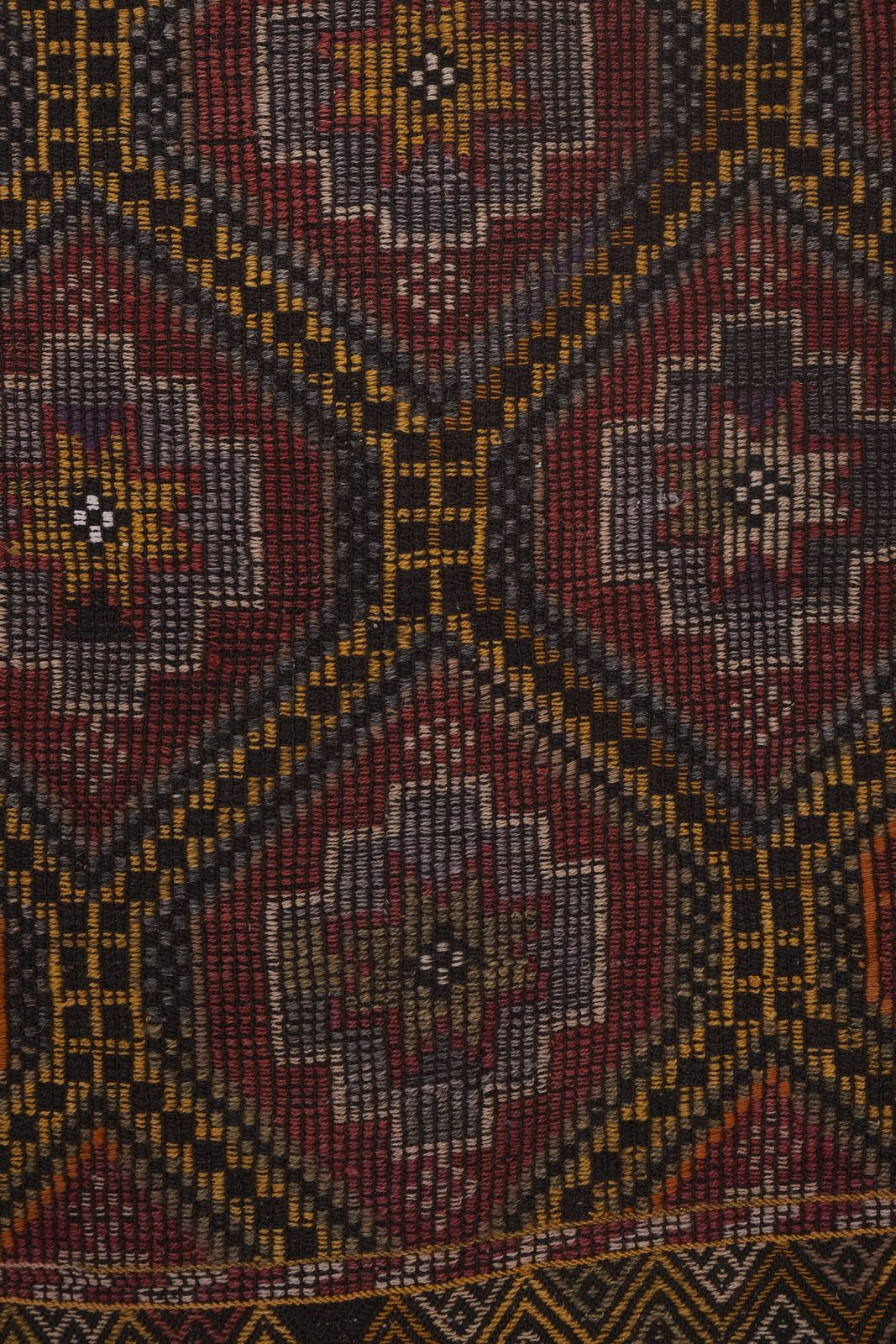 photo furniture 1960s Hand Woven Flat Weave Kilim Rug 6'4'' X 8'
