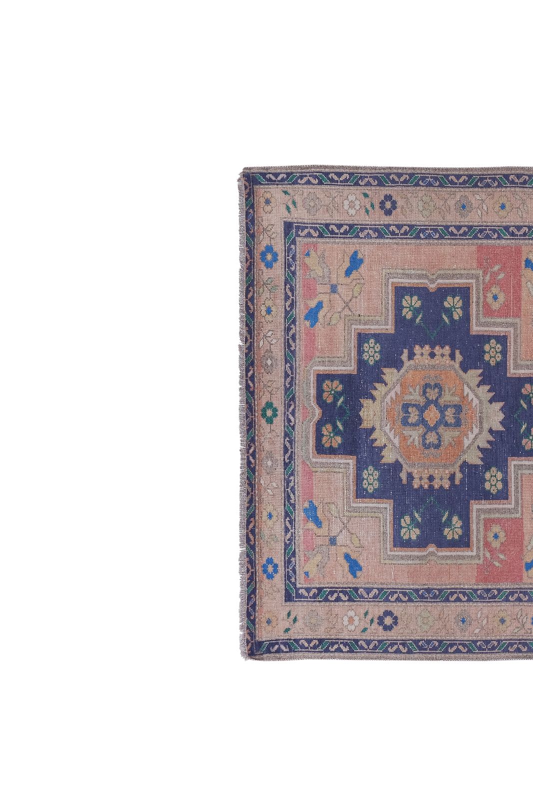 Vintage Coral Paradise Caucasian Rug 4'9'' X 8'7'' photo vinterior