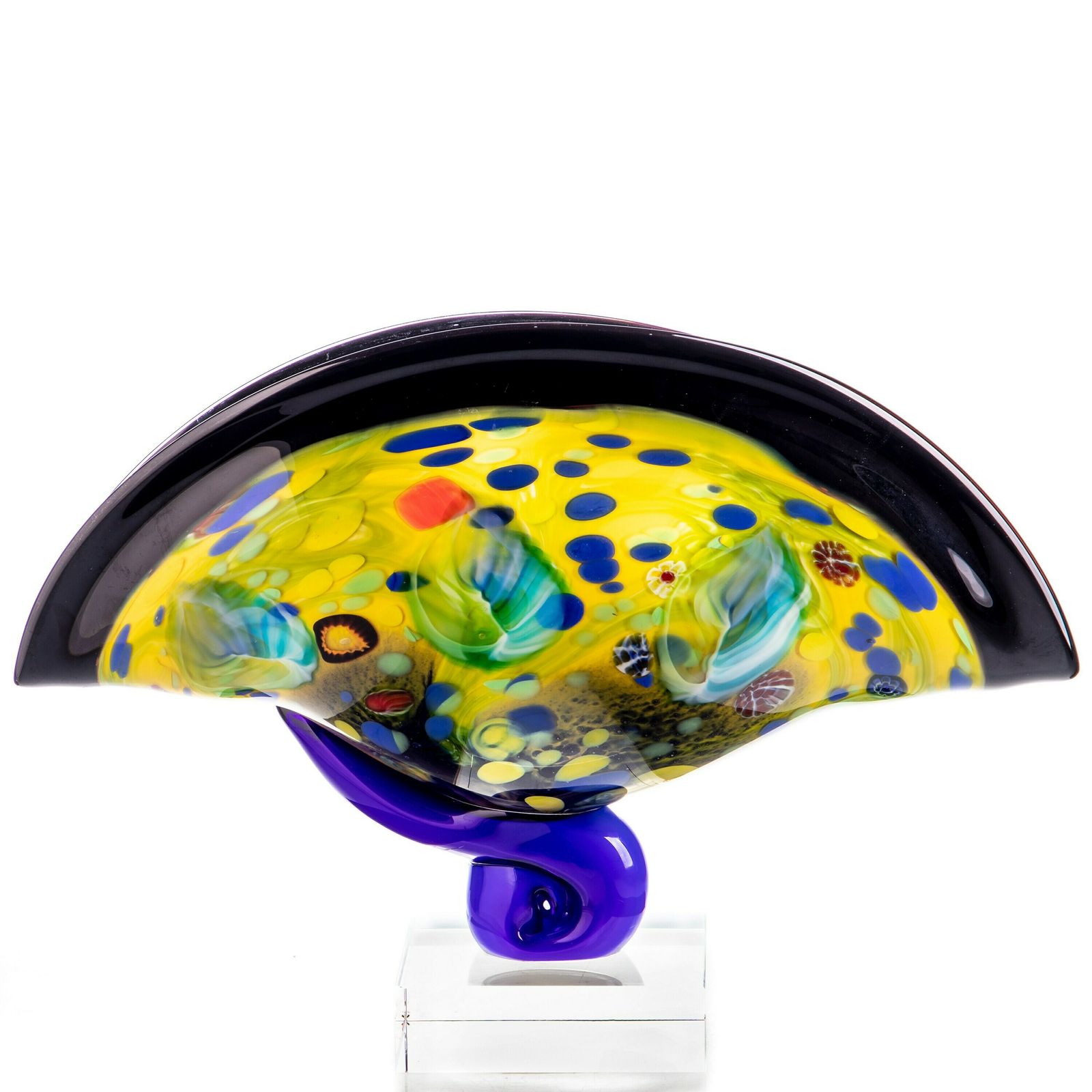 Exclusive Glass Bowl Made By Hand In The Style Of Venetian Murano Glass photo furniture