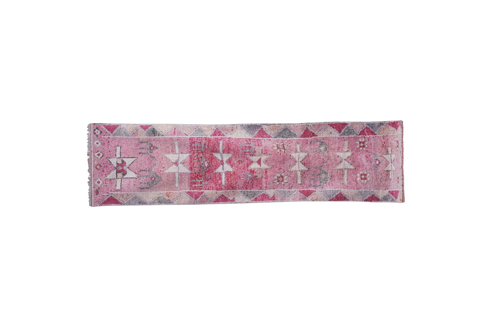 Turkish Tribal Hand Knotted Runner Rug photo for sale