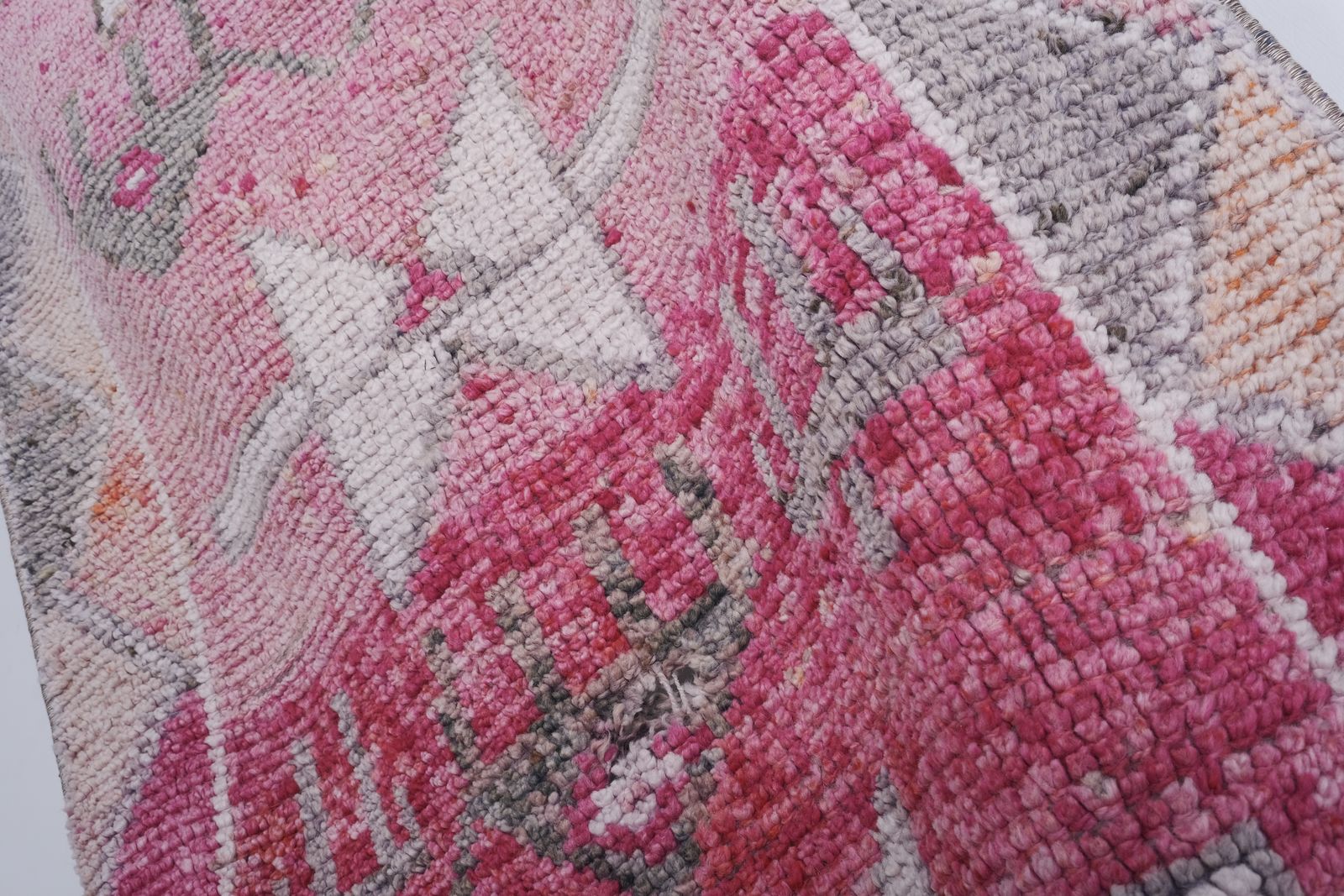 Textiles Turkish Tribal Hand Knotted Runner Rug photo