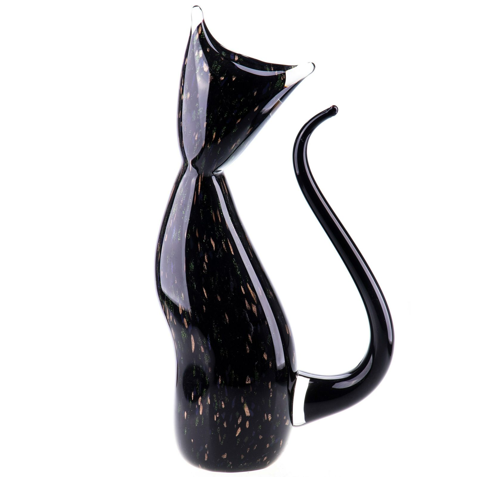 Exclusive Glass Cat Figurine In Murano Style Made By Hand In The Style Of Venetian Murano Glass photo furniture