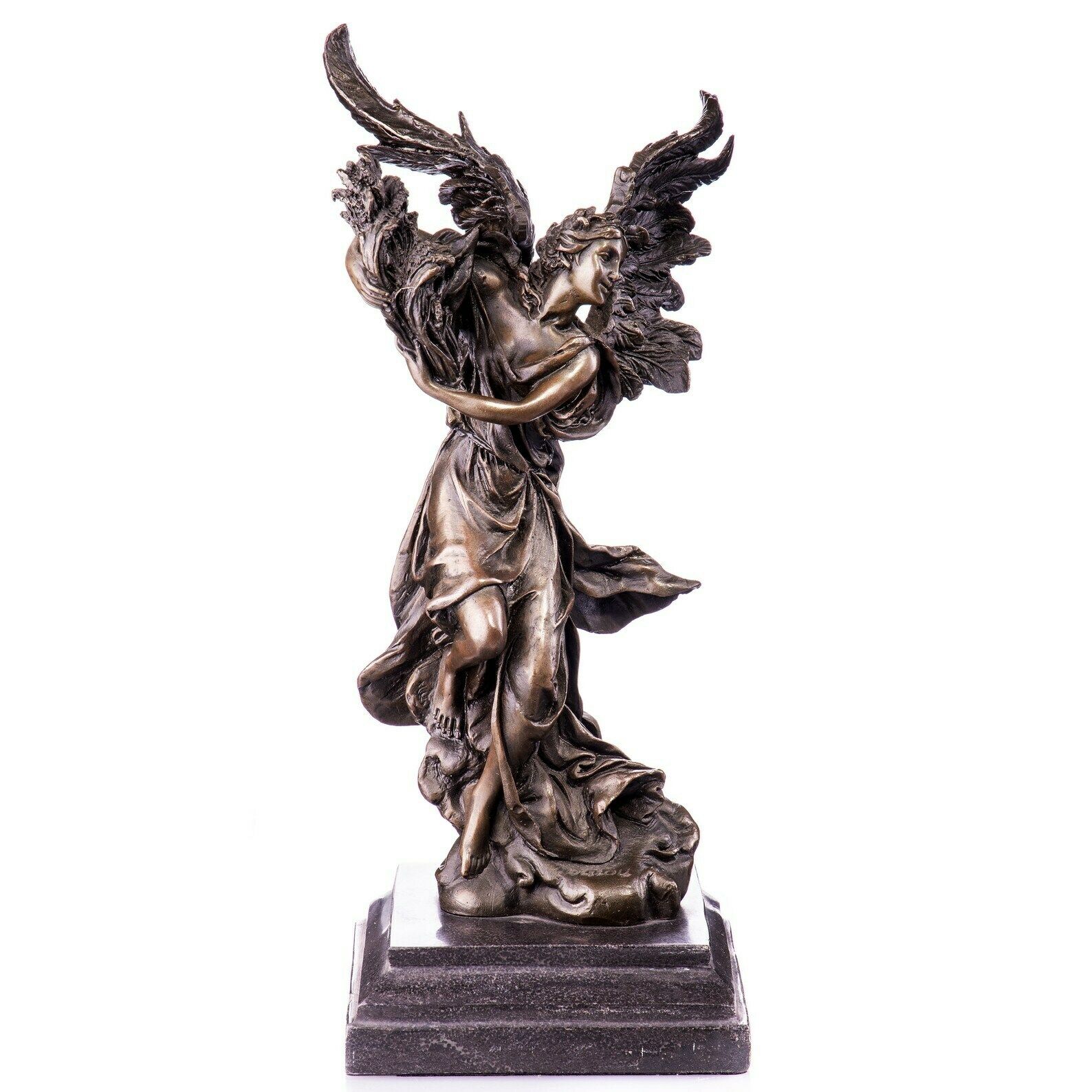 Bronze Nike Goddess Of Victory Victoria Raising Torch Statue Figurine Sculpture Figure Gift Idea photo furniture