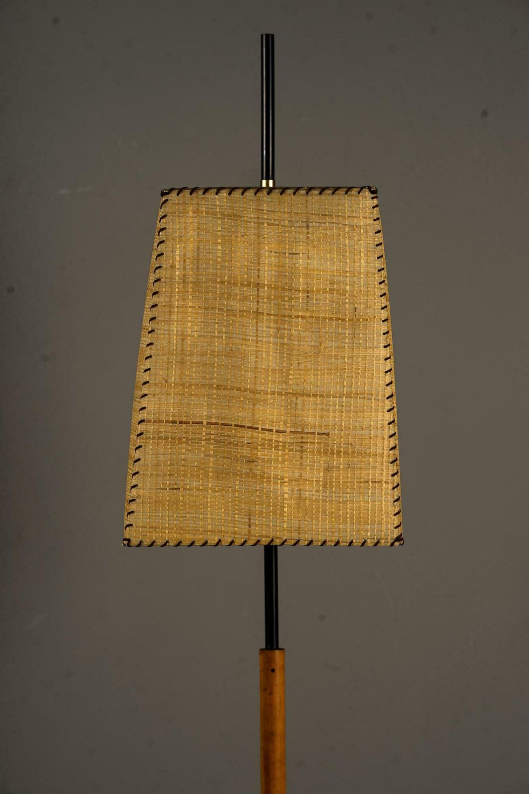 photo for sale Rare J.T.Kalmar Floor Lamp With Original Shade Vienna Around 1950s
