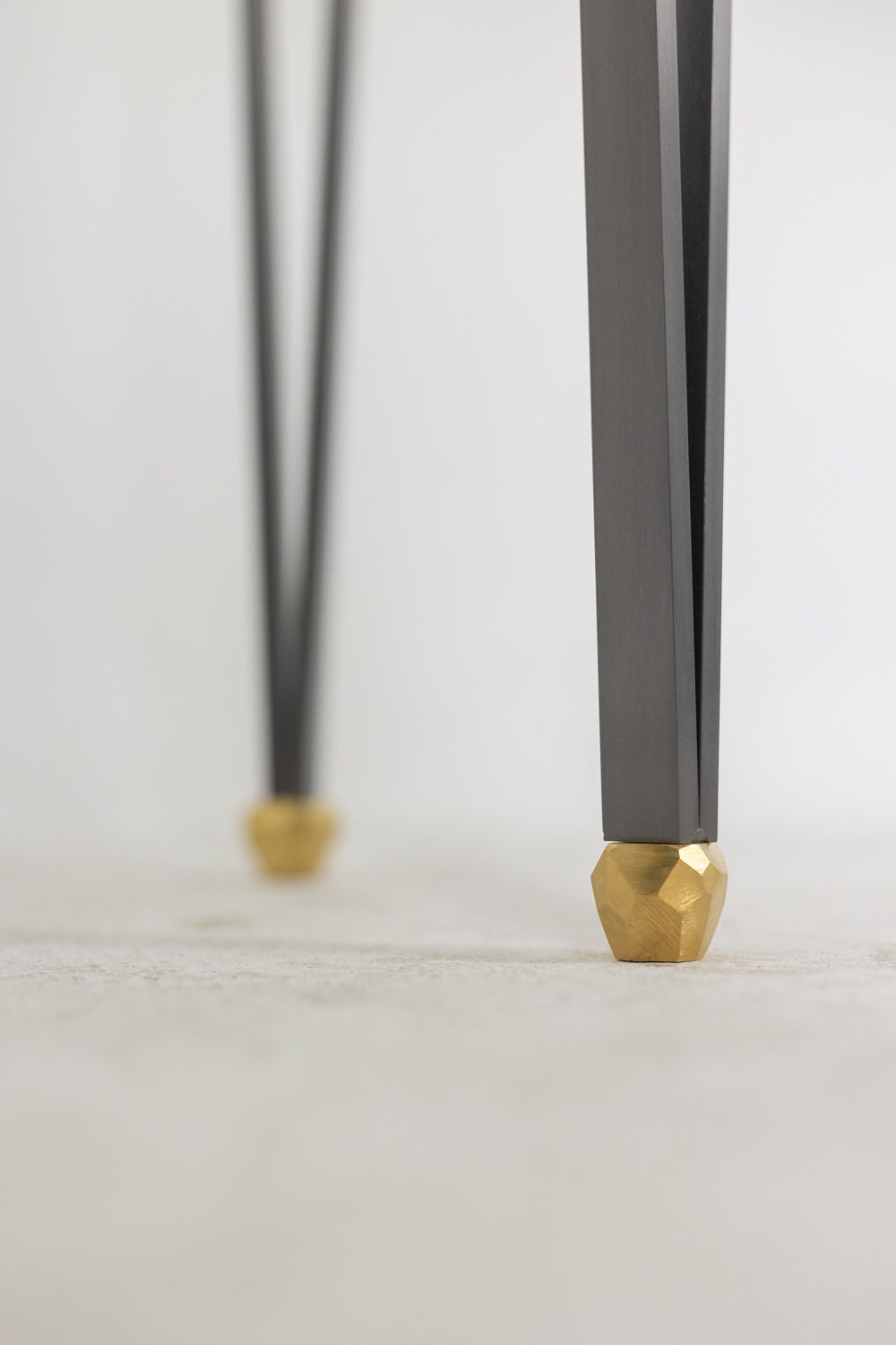 Antoine Dariule, Console In Steel And Patinated Brass, Contemporary Work photo vinterior