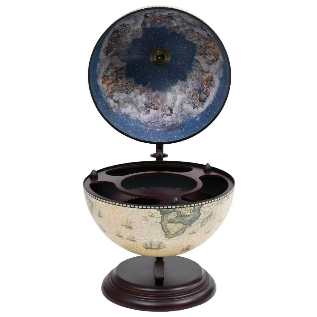 Wooden Barglobe For Drinks And Alcohols, Trolley In Shape Of Terrestrial Globe, Home Or Office Furniture photo furniture