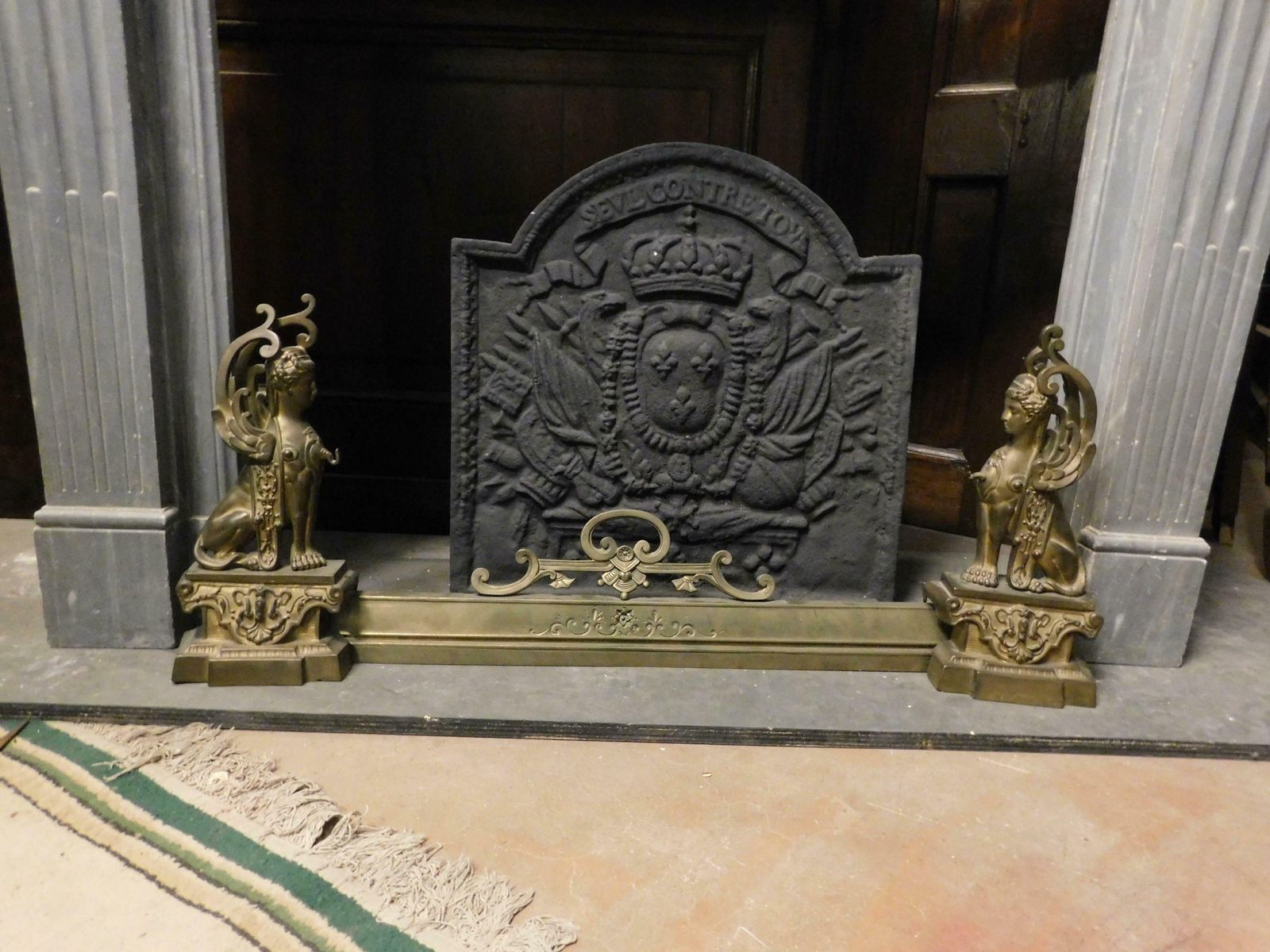 Antique Fireplaces Ashtray Carved With A Mythological Figure 19th Century photo buy