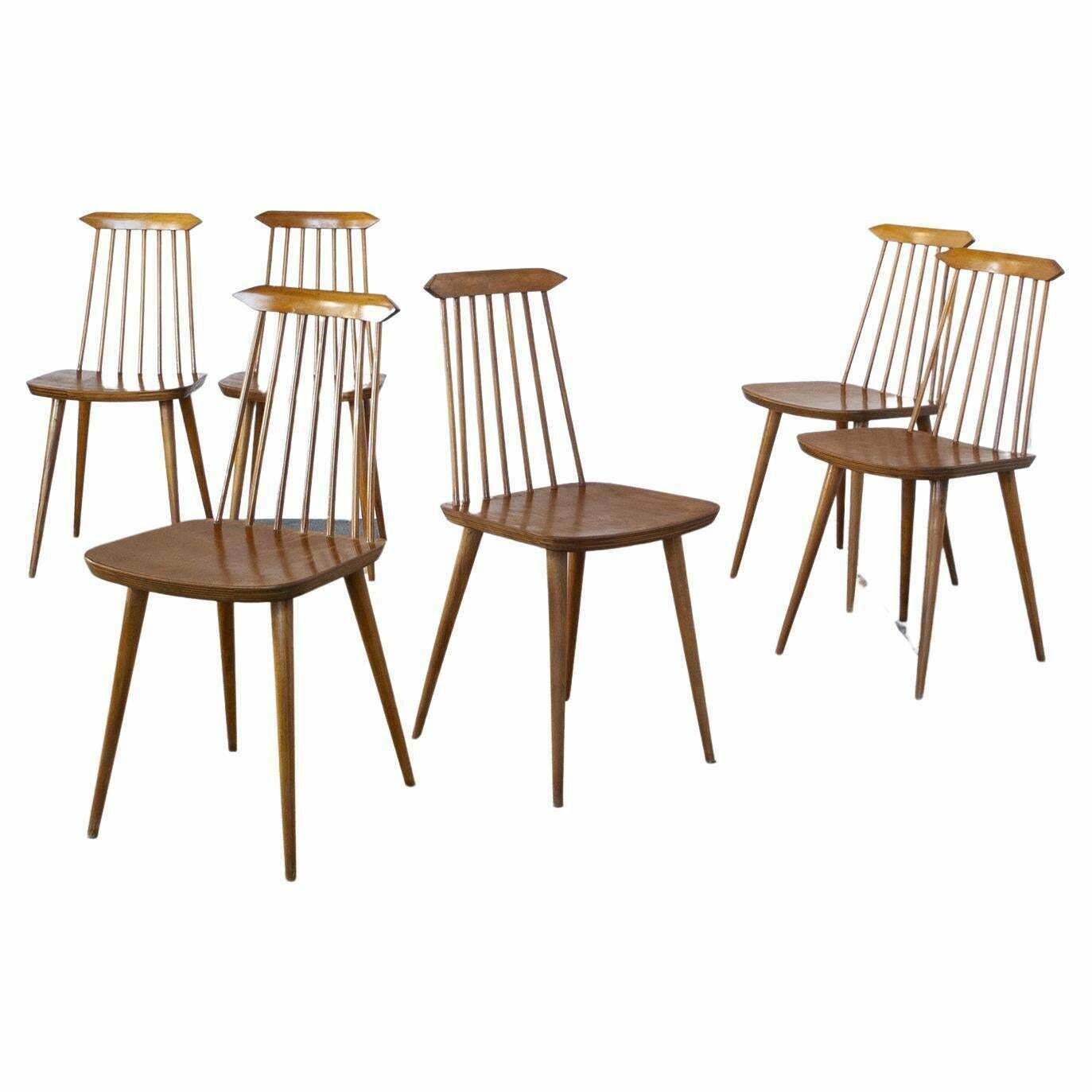 Folke Pålsson Set Of Six Chairs In The Style From The Sixties