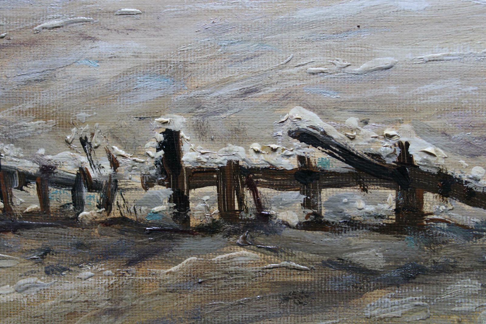 Igor Maikov Winter Evening. Church 2011. Oil On Canvas. 40x50 Cm photo for sale