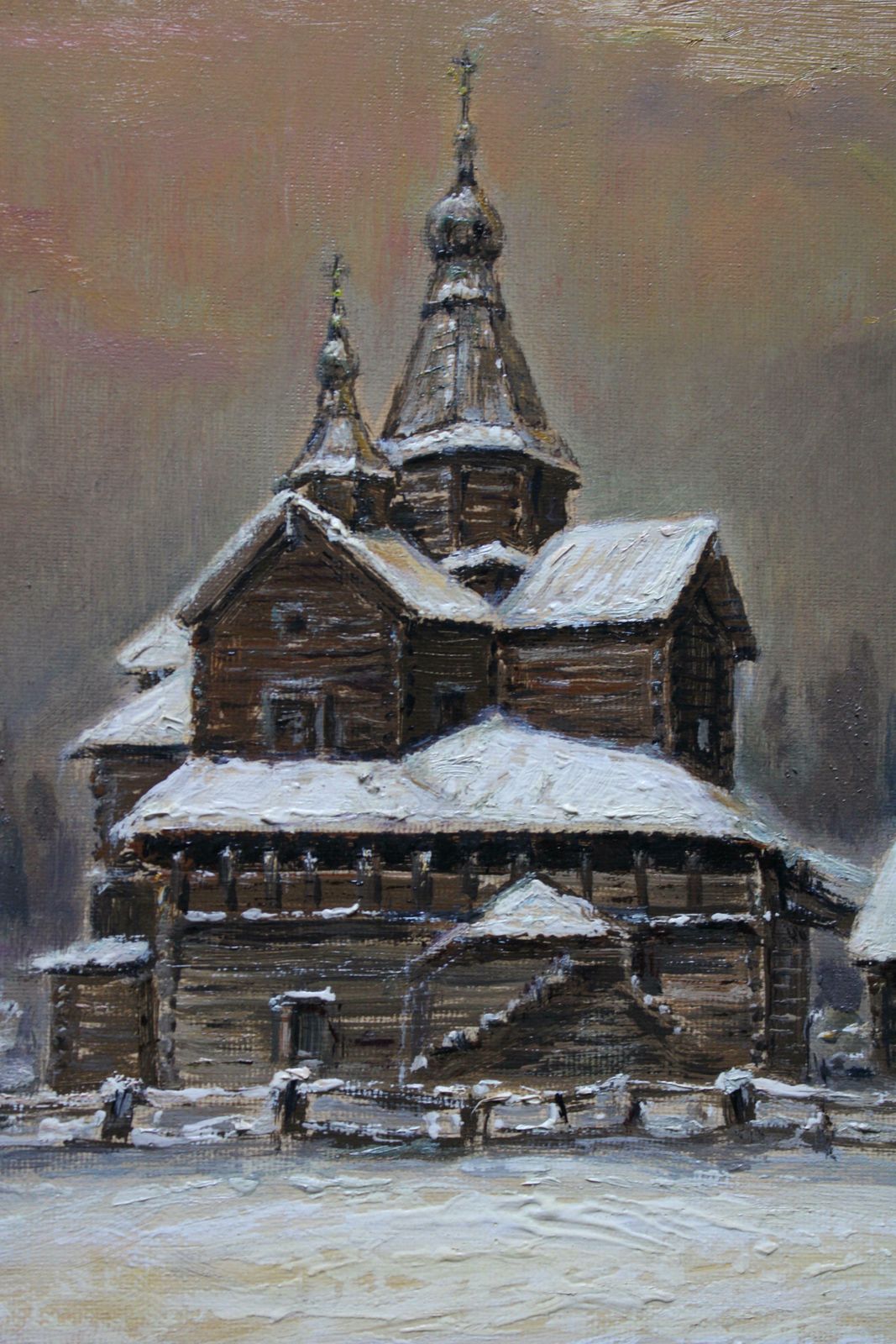 Igor Maikov Winter Evening. Church 2011. Oil On Canvas. 40x50 Cm photo buy