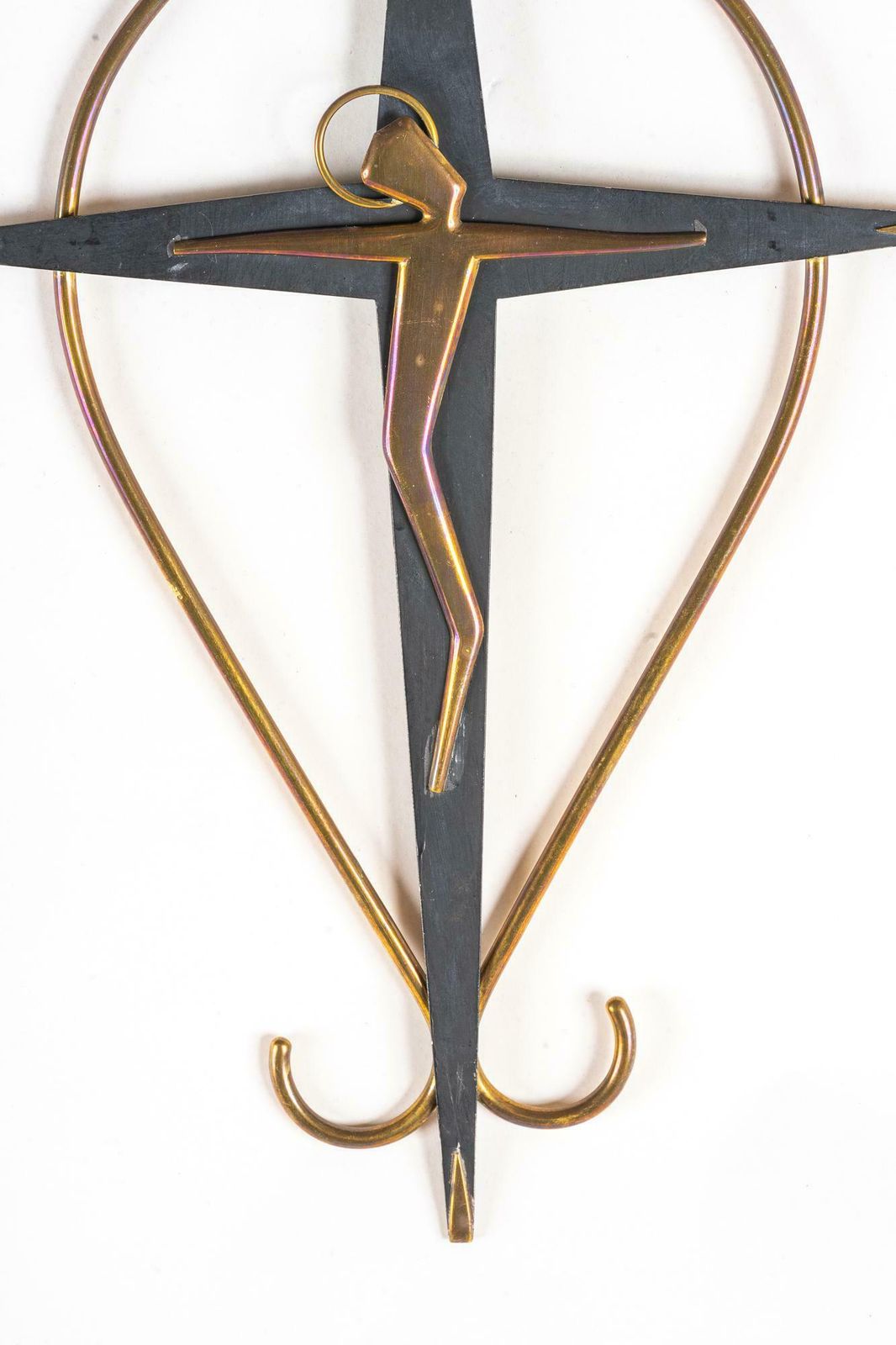 Rare Wall Crucifix Vienna Around 1950s Attr Hagenauer photo for sale