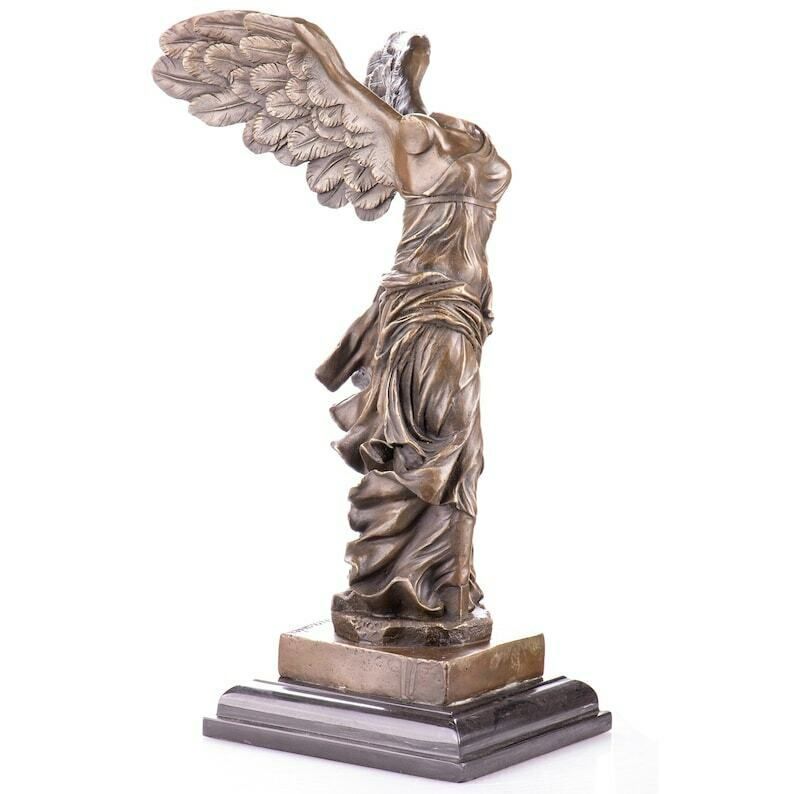 Limited Bronze! Nike Of Samothrace Bronze Sculpture On Marble Base, Ancient Greek Statue, Gift Idea