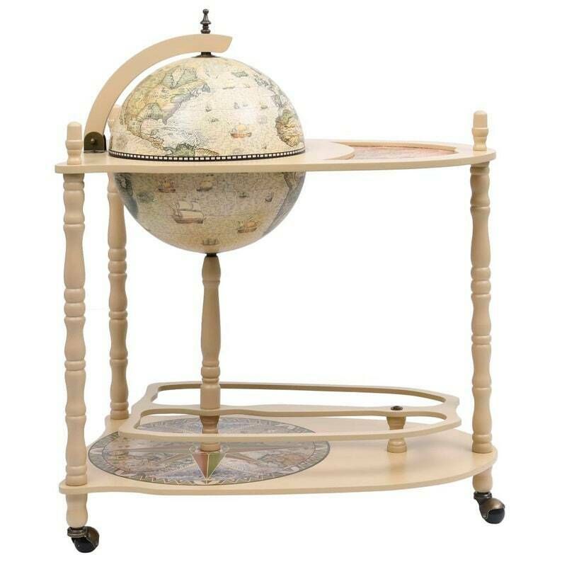 Wooden Barglobe For Drinks And Alcohols, Trolley In Shape Of Terrestrial Globe, Home Or Office Furniture photo furniture