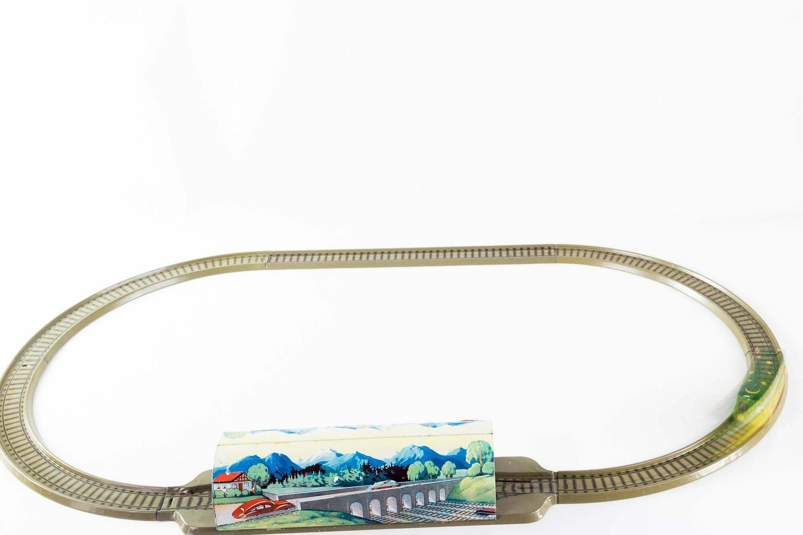 571.0 Train Station Toy, Germany, Around 1950s photo