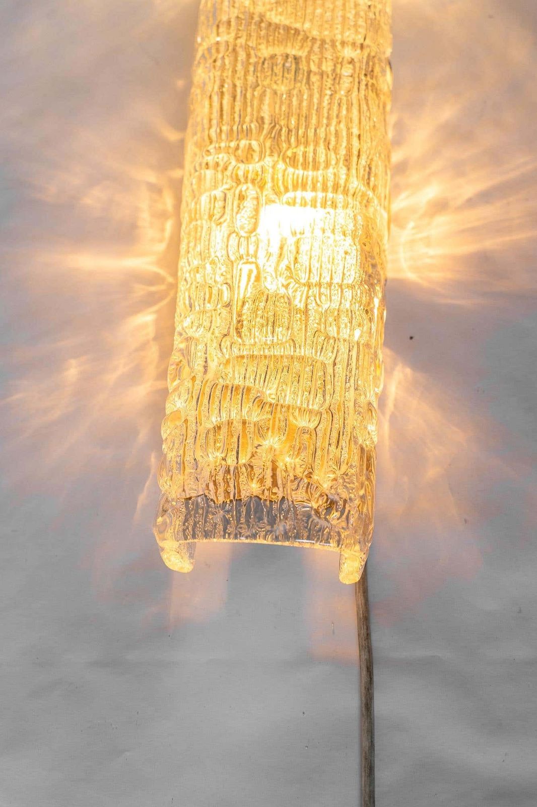 photo for sale J.T.Kalmar Wall Lamp With Structure Glass, Vienna, Around 1950