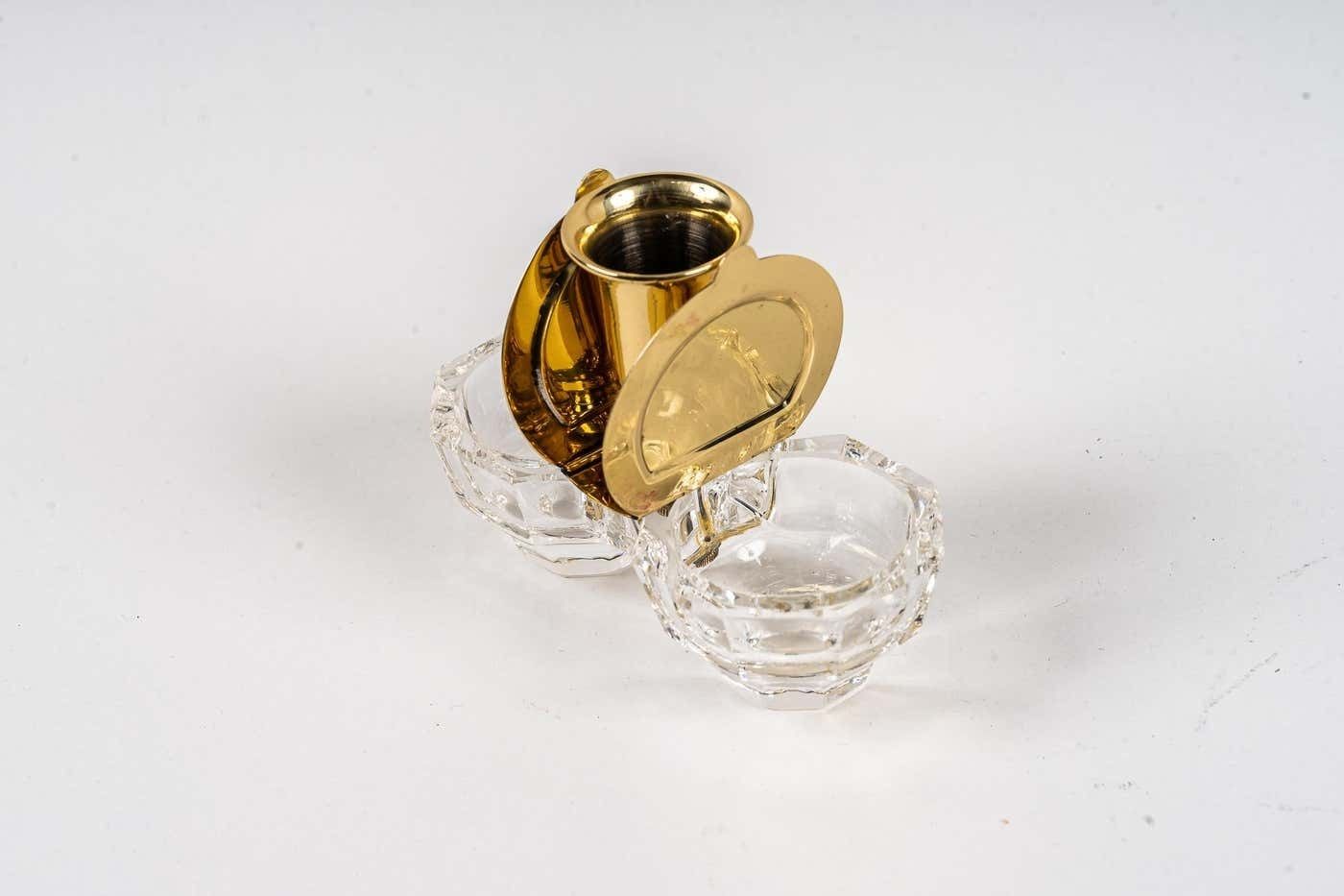 Art Deco Salt And Pepper Cellars With Toothpick Holder Around 1920s photo vinterior