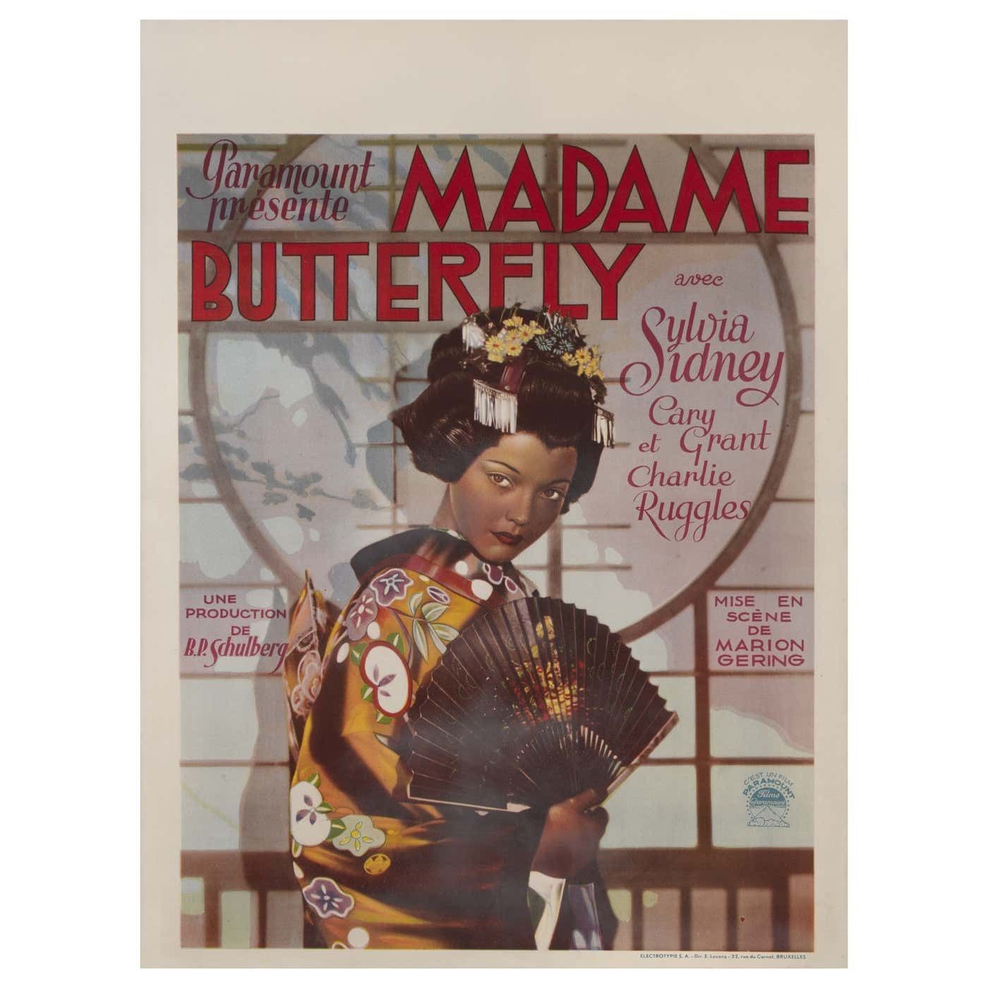 Original Belgian Film Poster Madame Butterfly