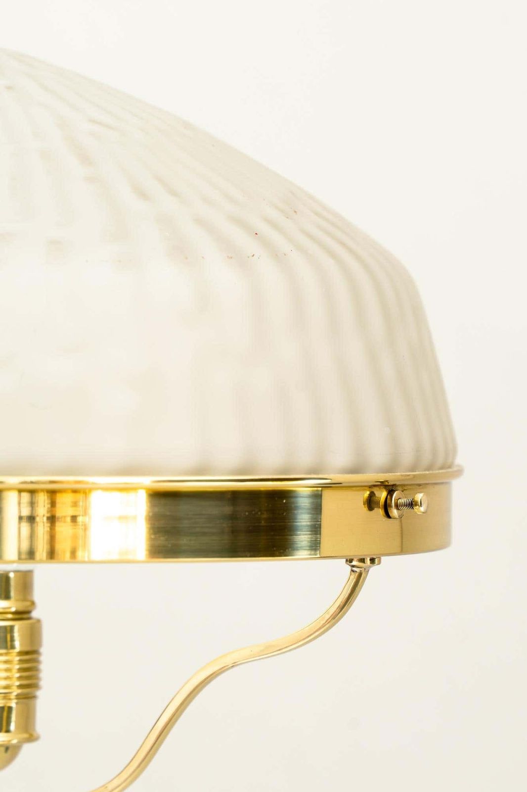 Art Deco Table Lamp With Original Glass Shade Around 1920s photo vinterior