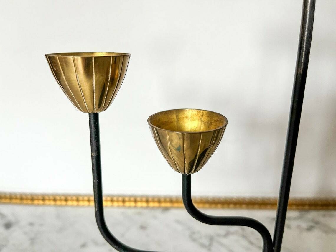 photo for sale Candlestick By Swedish Modernist Designer Gunnar Ander For Ystad Metall