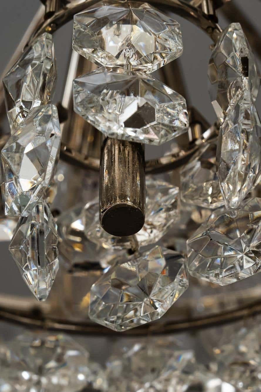 Lighting Bakalowits Nickel Crystal Chandelier, Circa 1950s, ''We Have A Second One'' photo