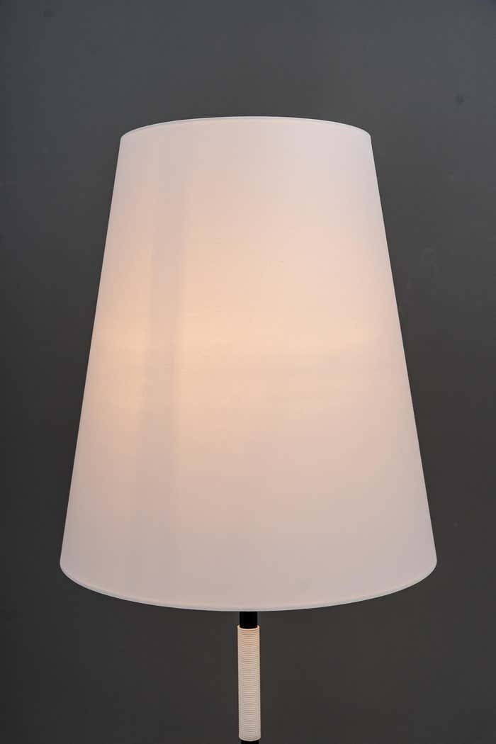 photo for sale Two Kalmar Floor Lamps Around 1950s With Fabric Shades