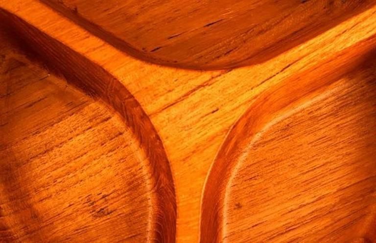 Jens Quistgaard, Danish Design Cabaret Dish, Staved Teak photo Home Decor
