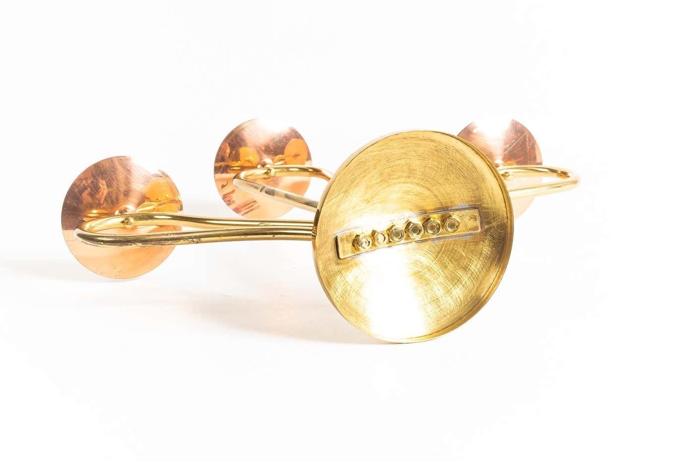 Home Decor Candle Holder Vienna Brass And Copper Combination Around 1960s photo