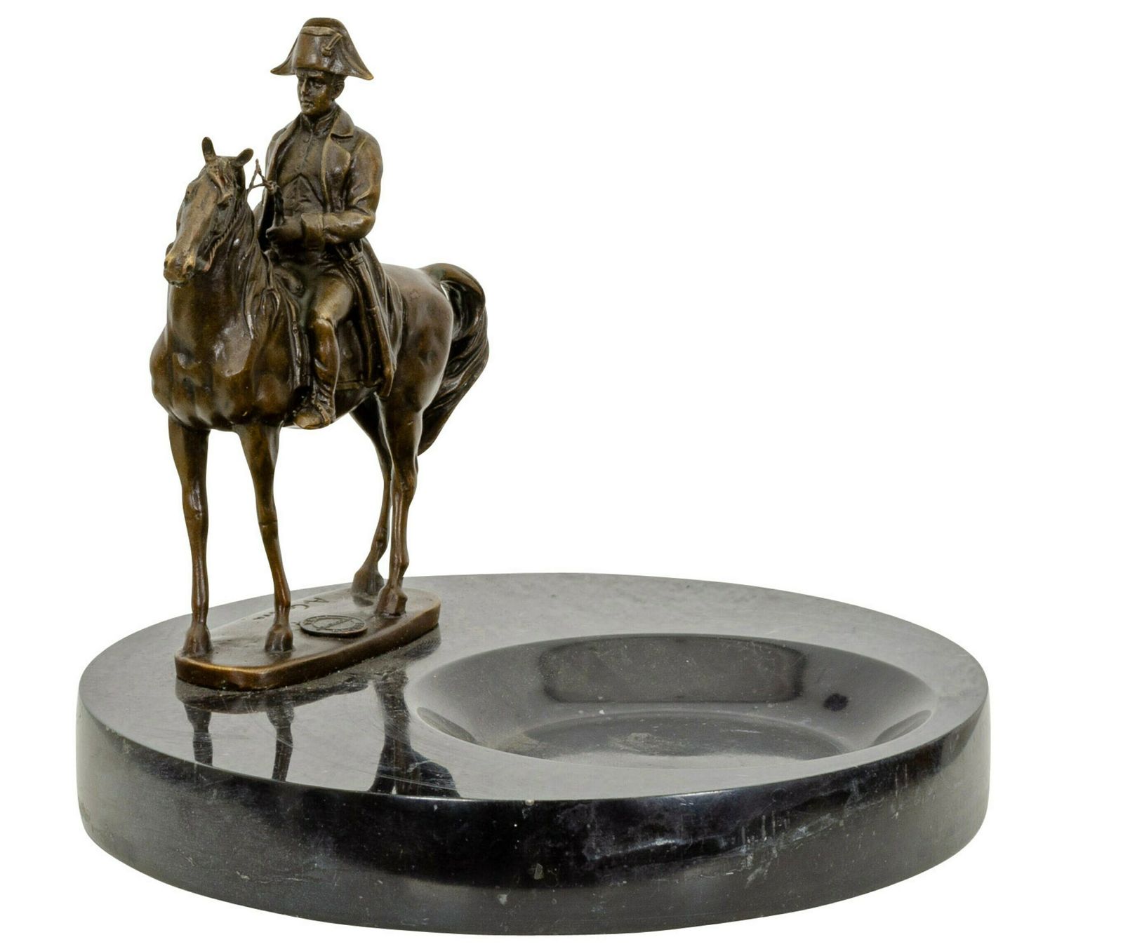 Bronze Napoleon Sign.A.Canova On Business Card Tray Ashtray 1980 photo furniture