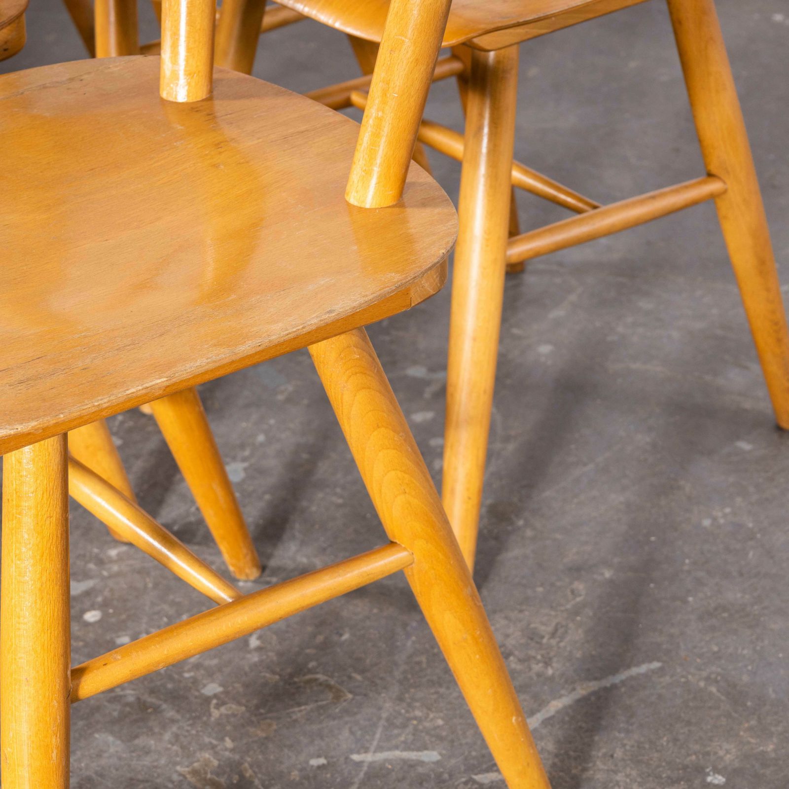 1960’s Beech Wood Dining Chair By Ton – Set Of Eight photo furniture