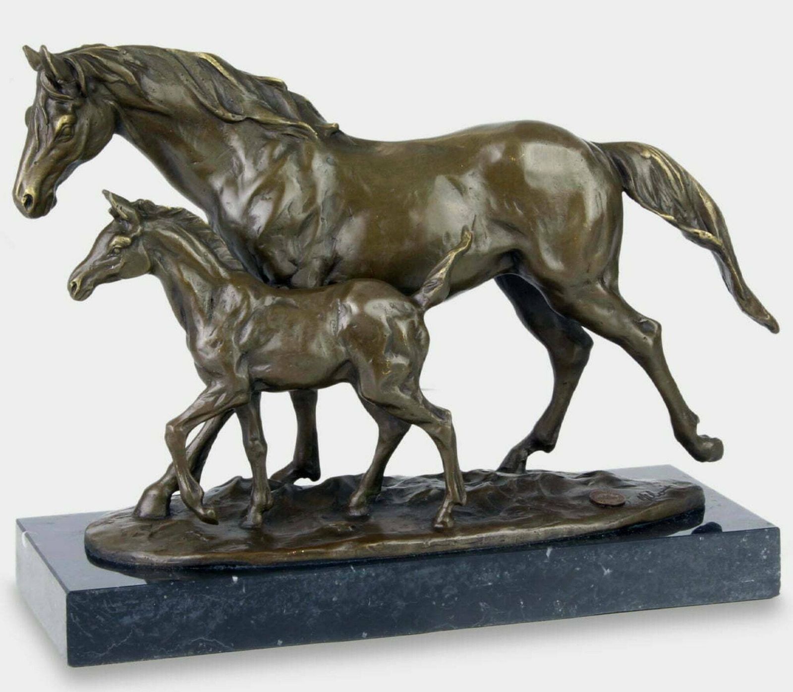 Bronze Sculpture Horse And Foal A Gift For A Horse Lover