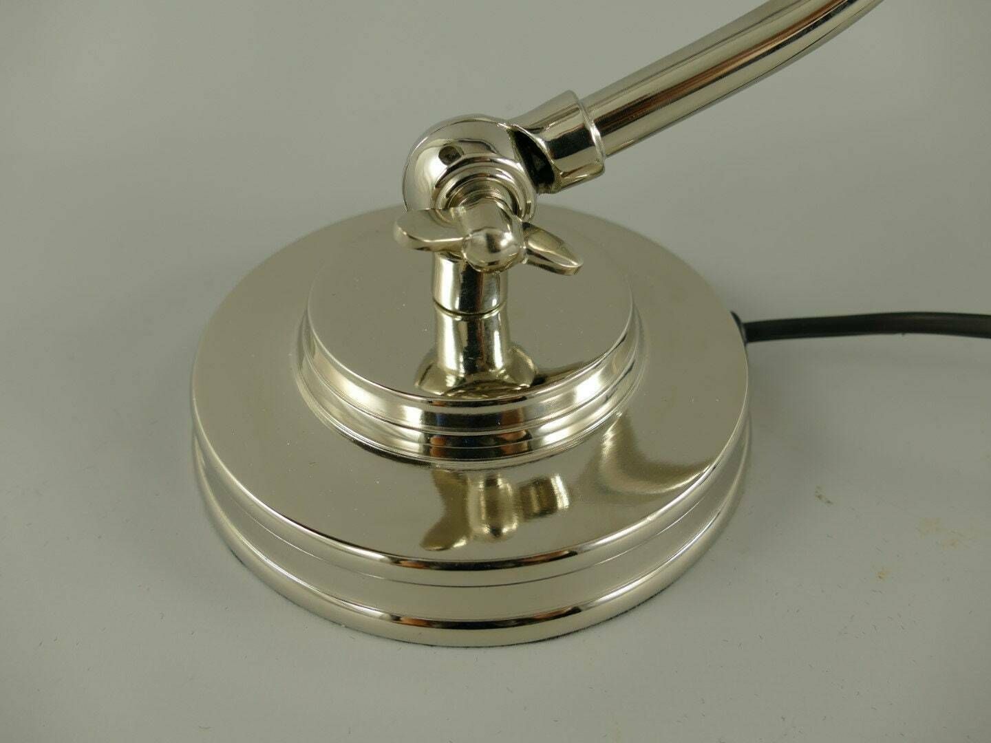Table Lamp Banker Lamp Art Nouveau Desk Lamp Brass Antique Style Bauhaus photo for sale