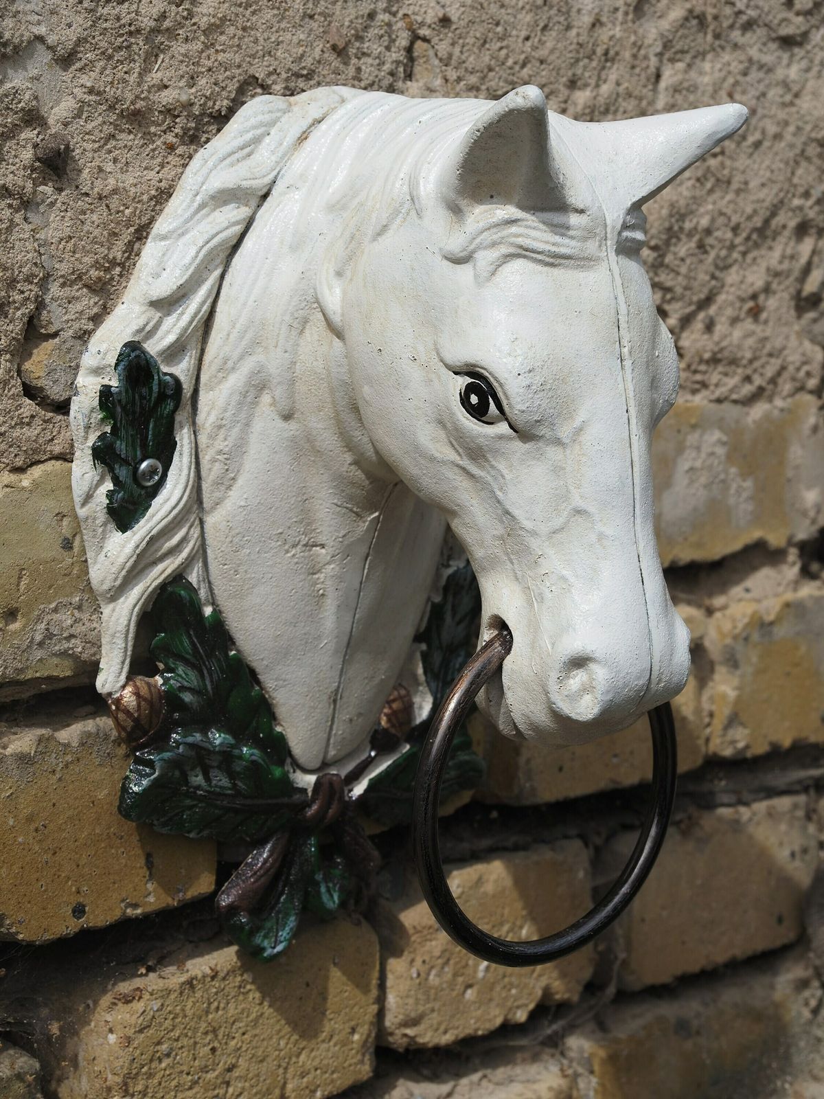 Antique Still Attractive Towel Hanger   Horse Head With A Ring. photo Furniture