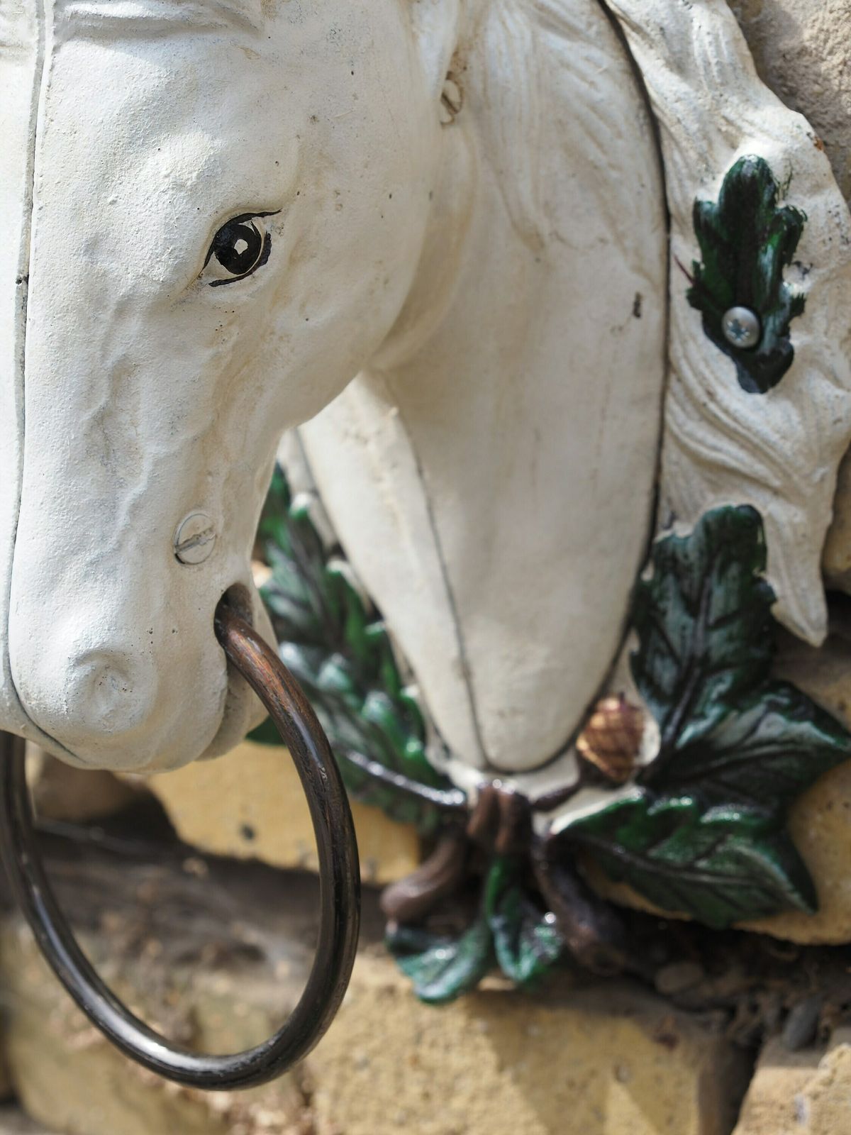 photo furniture Antique Still Attractive Towel Hanger   Horse Head With A Ring.