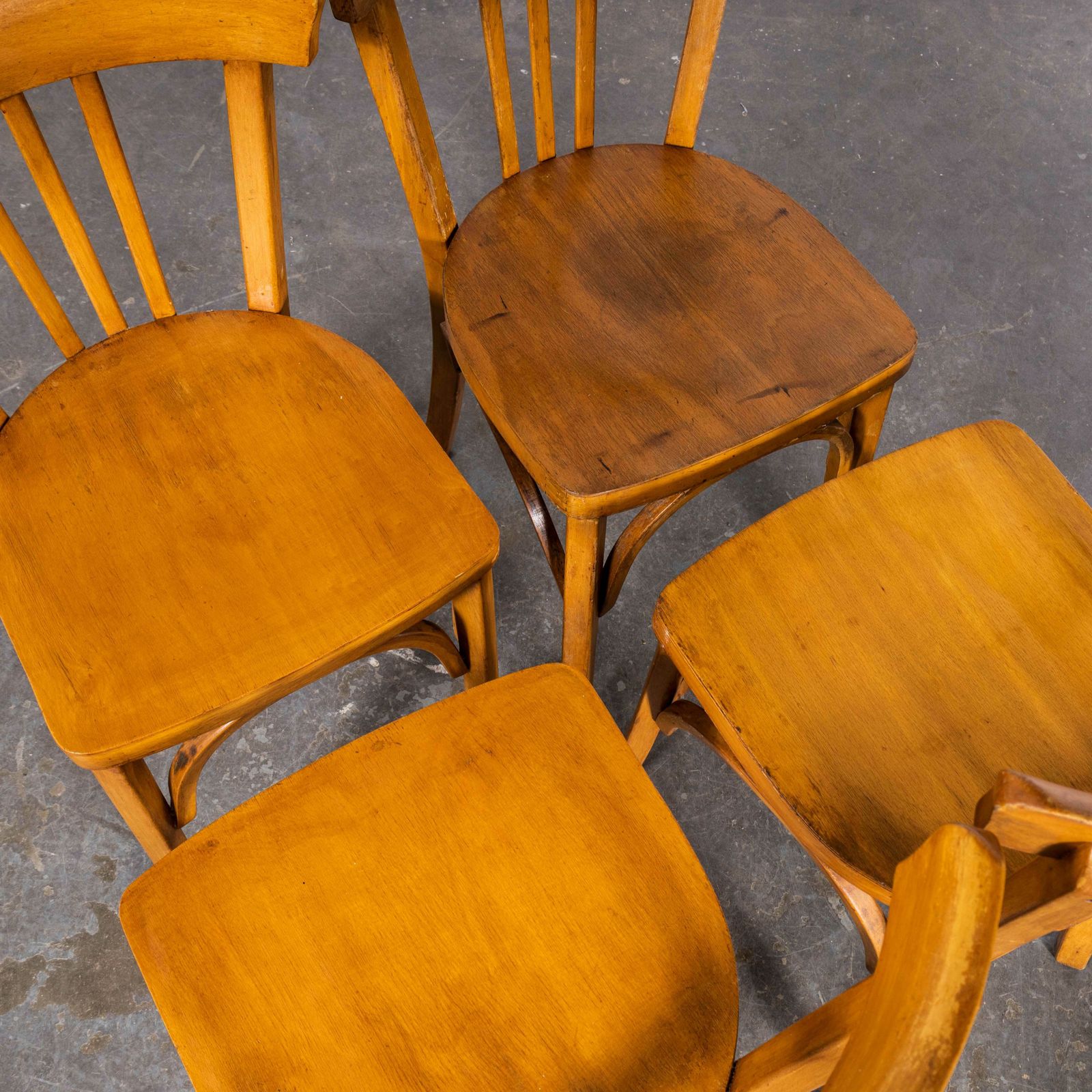 1950’s Baumann Honey Tri Back Dining Chair – Set Of Four photo Furniture