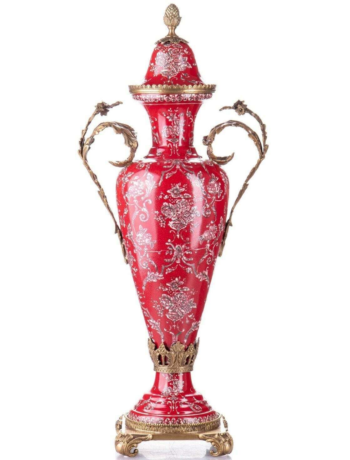 Noble Pomp Vase Porcelain Bronze Amphora Vase Flower Vase Antique Style
