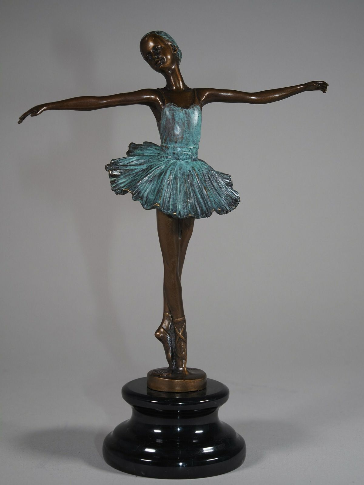 Bronze Sculpture Dancer Ballet Antique Style Bronze Figure Statue, Signed Mila, Limited Edition photo furniture
