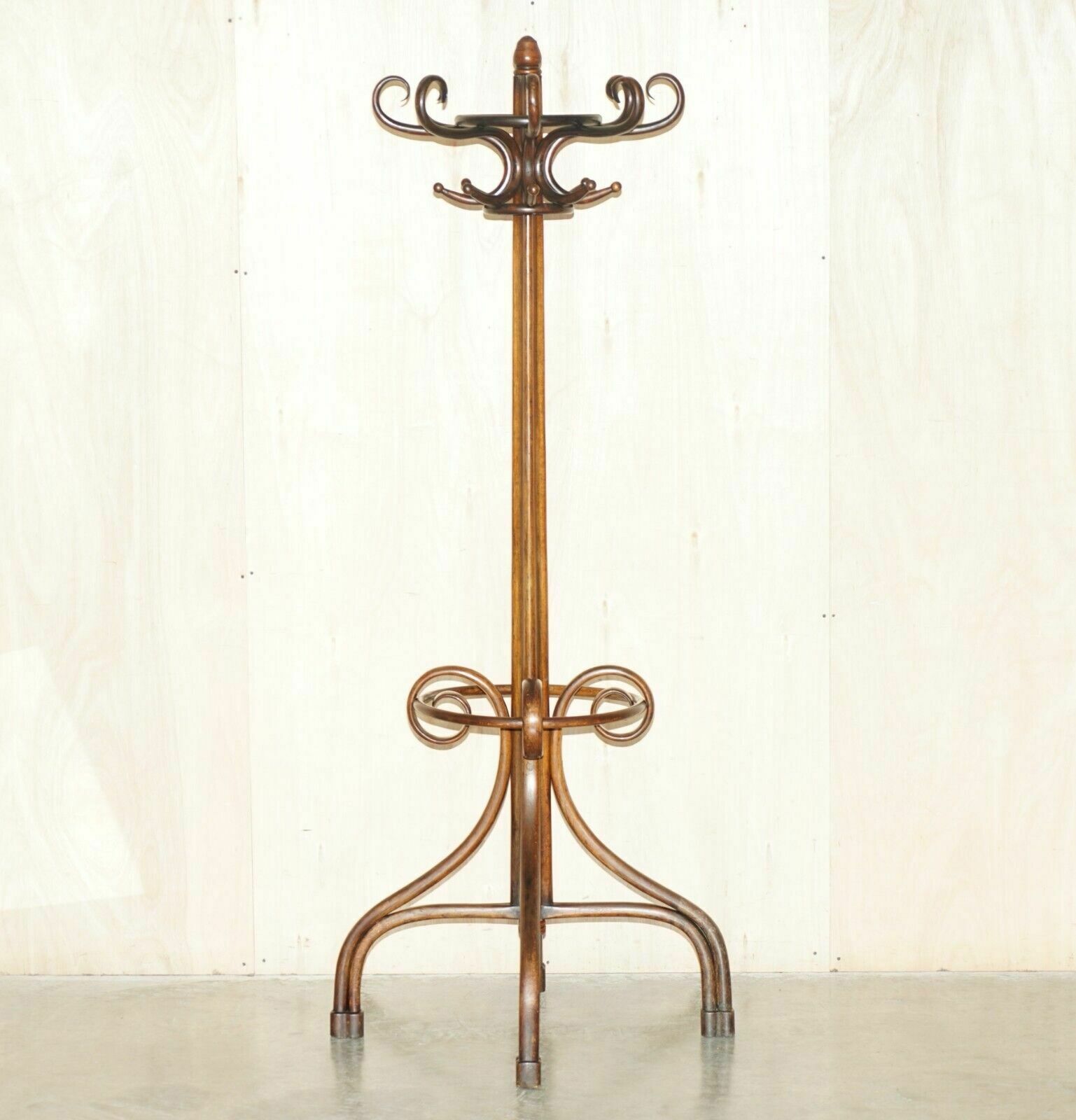Antique Original Late Victorian Circa 1880 Thonet Bentwood Coat Rack Stand photo furniture