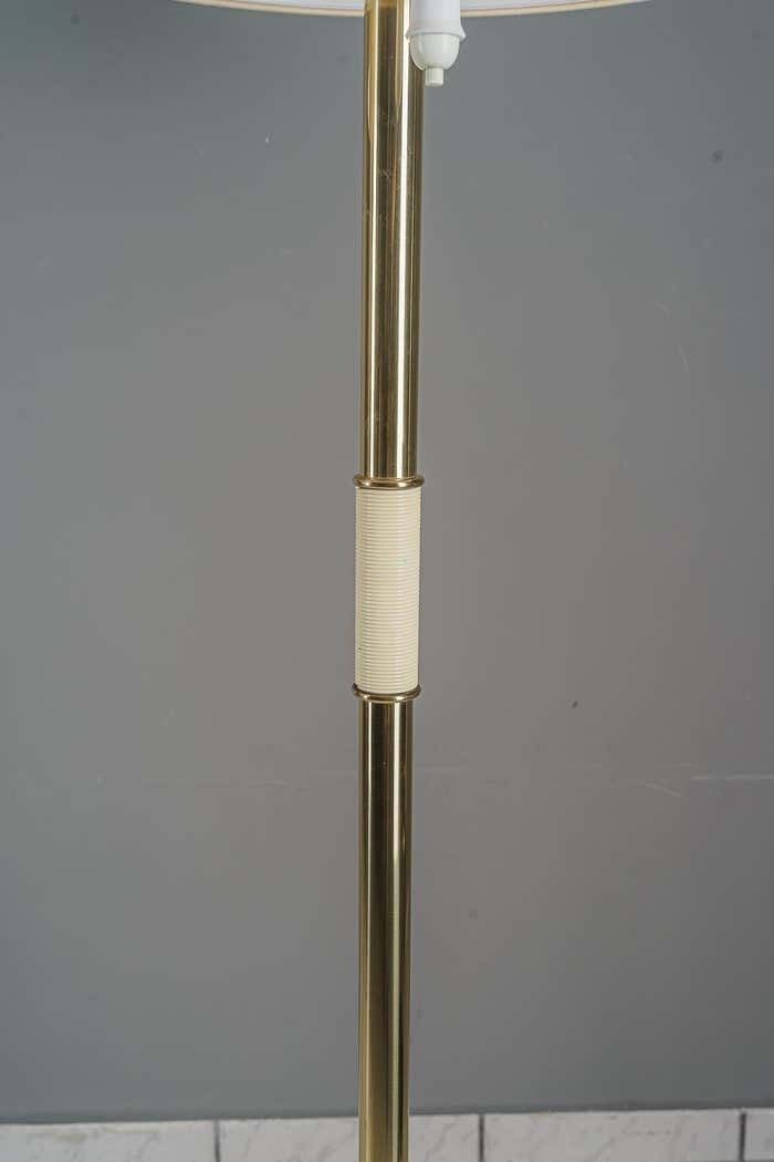 Pair Of Large J.T. Kalmar Floor Lamps ''Helios'' Mod. 2035, Brass 1960s photo furniture
